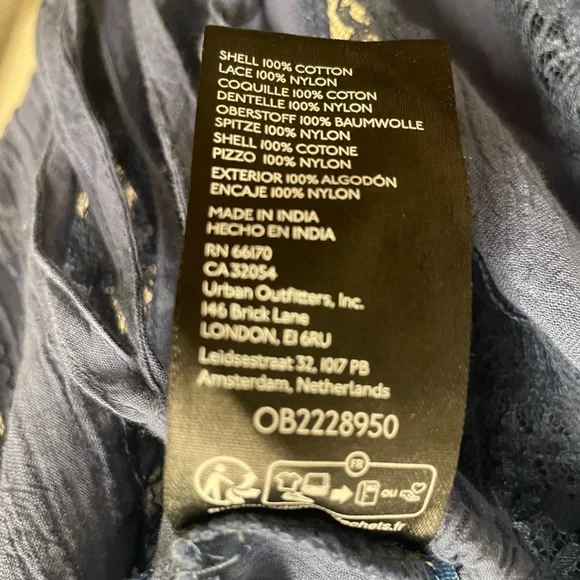 Free People Blue Ruffled Alana Tank Top - Picture 7 of 7